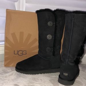 Black Button-Up Ugg Boots